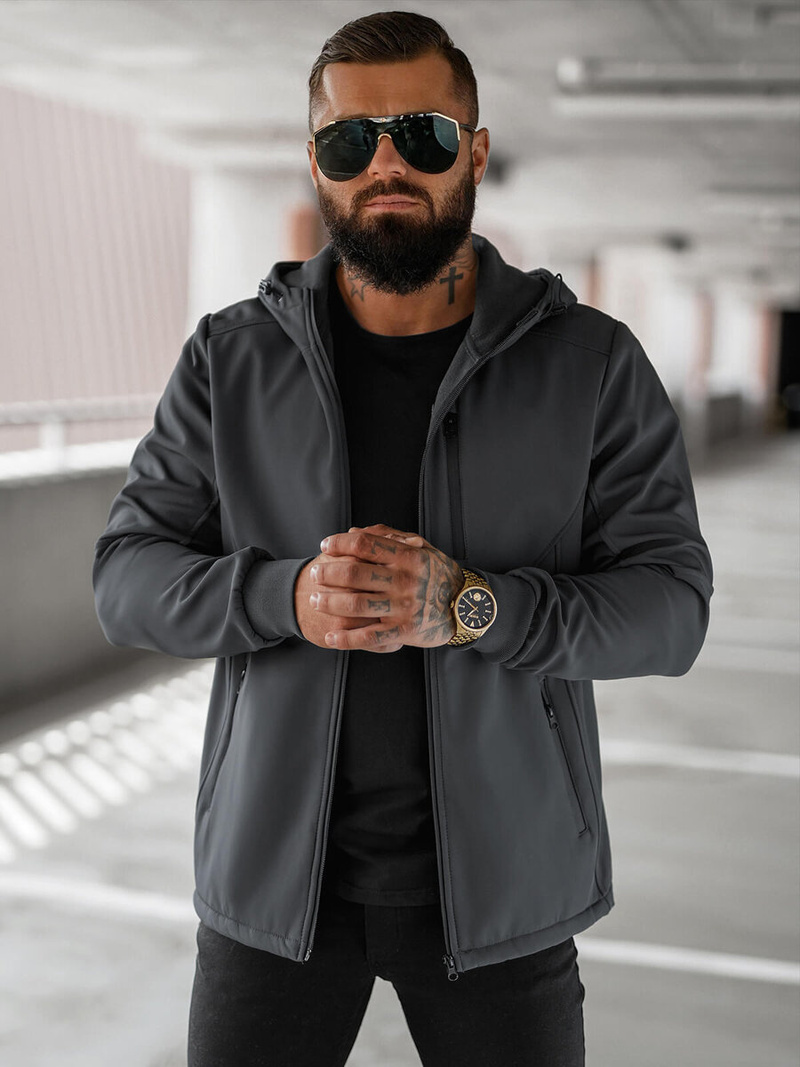 Vīriešu softshell jaka grafīta OZONEE JS/27B6529/5Z