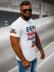 Vīriešu T-krekls balts OZONEE O/8T1266/1