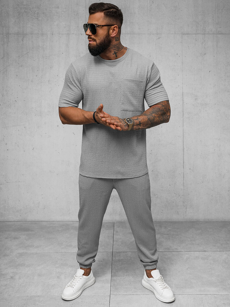 Vīriešu t-krekls pelēks OZONEE O/Y960T