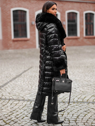 Sieviešu mētelis melns OZONEE JS/5M3160/392Z