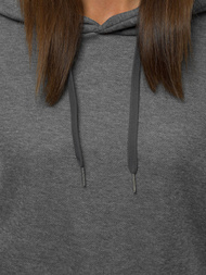 Sieviešu jaka ar kapuci grafīta OZONEE JS/B26030