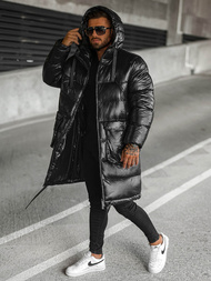 Vīriešu ziemas virsjaka melnā OZONEE O/M3205Z