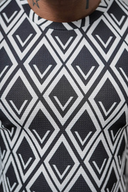 Vīriešu t-krekls melni-balts OZONEE O/P1048