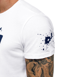 Vīriešu T-krekls balts OZONEE JS/SS100730Z