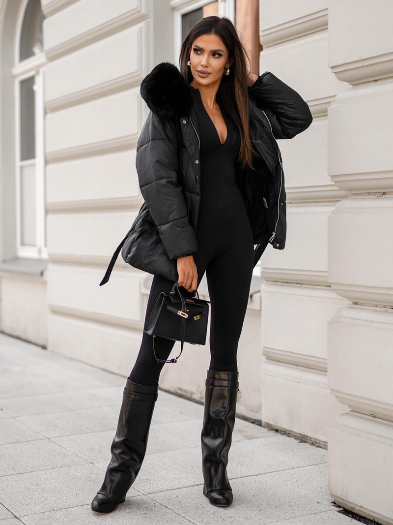 Sieviešu jaka melna OZONEE JS/16M9206/392