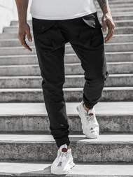 Vīriešu chino jogger bikses melnas OZONEE G/11144