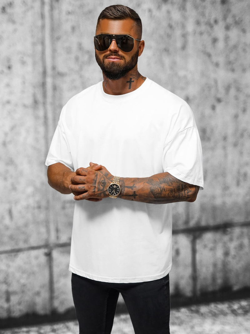 Vīriešu t-krekls balts OZONEE O/3436