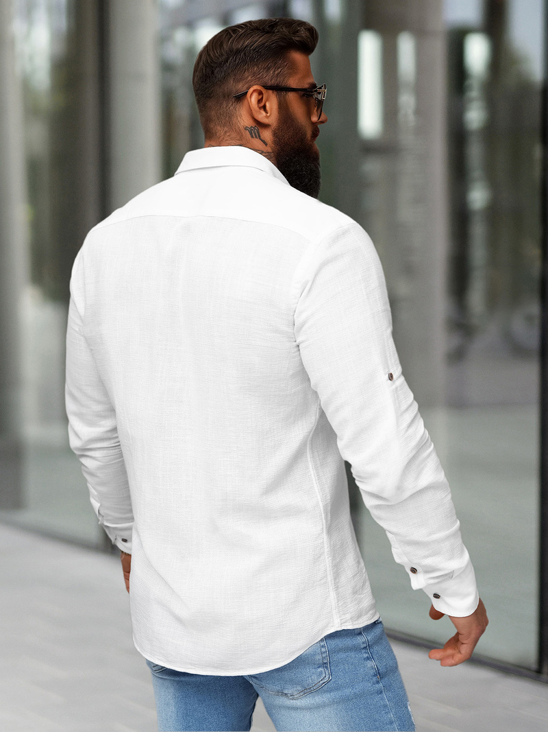 Vīriešu krekls balta OZONEE O/V143