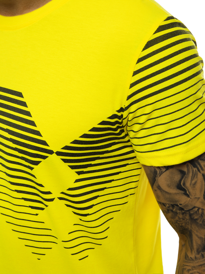 Vīriešu T-krekls dzeltens OZONEE JS/KS2058Z