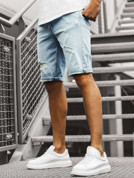 Vīriešu džinsa šorti gaiši zili OZONEE B/55055