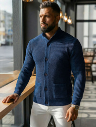 Vīriešu svīteris tumši zils OZONEE NB/MM6020/6Z