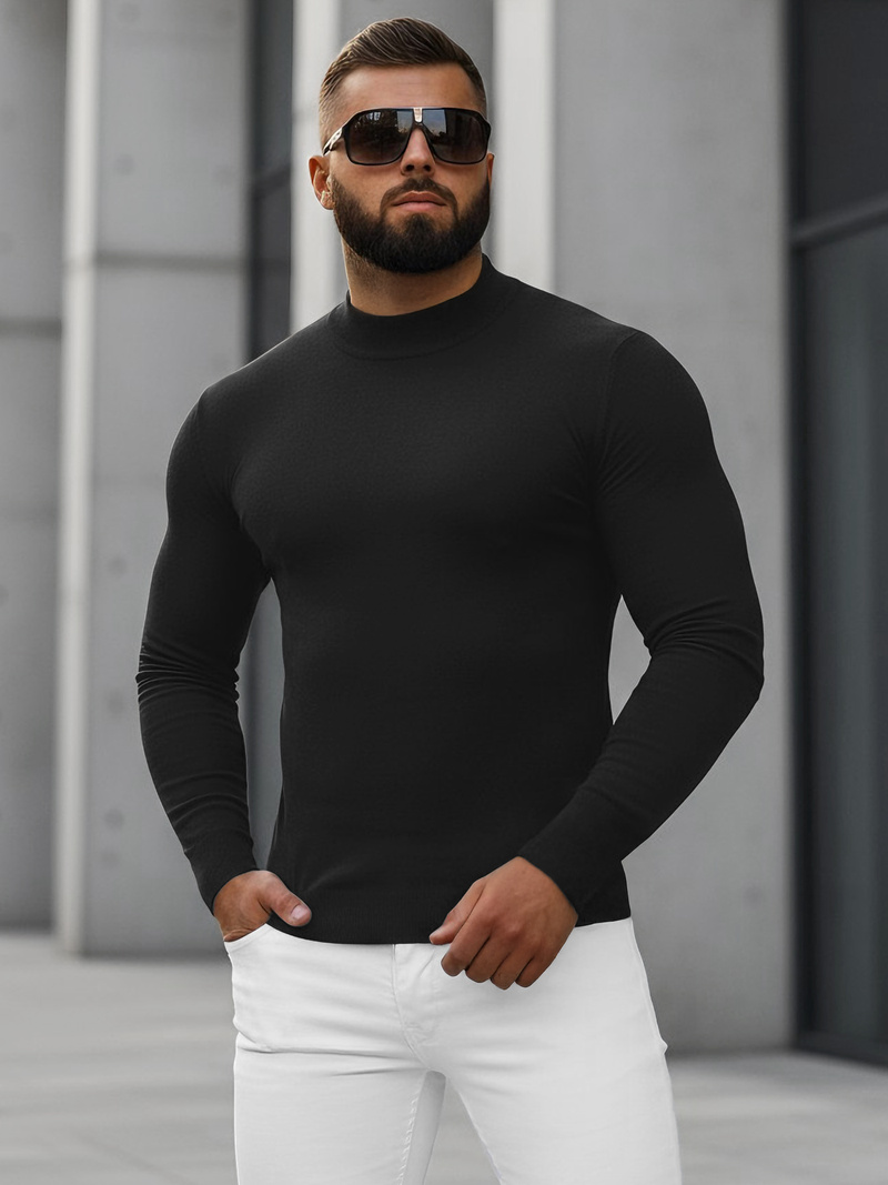 Vīriešu svīteris melns OZONEE NB/MMB603/4Z