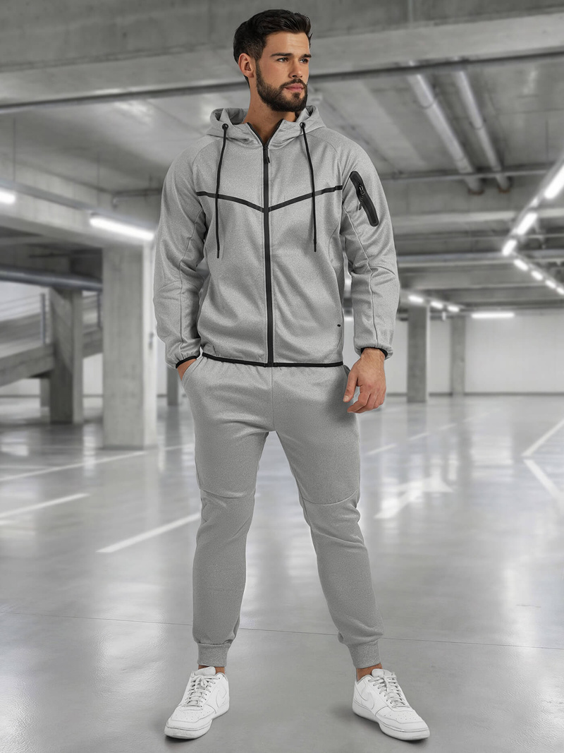 Vīriešu treniņtērps pelēks OZONEE JS/8C1966/2