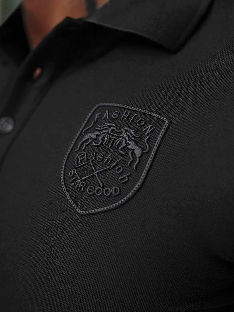 Vīriešu polo krekls melns OZONEE NB/MT3142