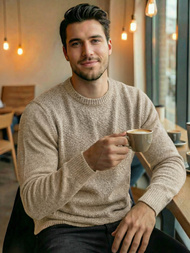 Vīriešu svīteris smilšu OZONEE JS/59B3607/155