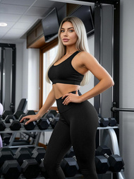 Sieviešu Legingi Melni OZONEE JS/17K580/3Z