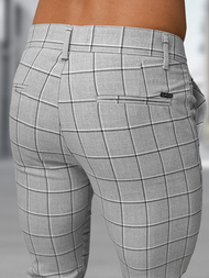  Vīriešu chino bikses pelēkas OZONEE DJ/5522Z