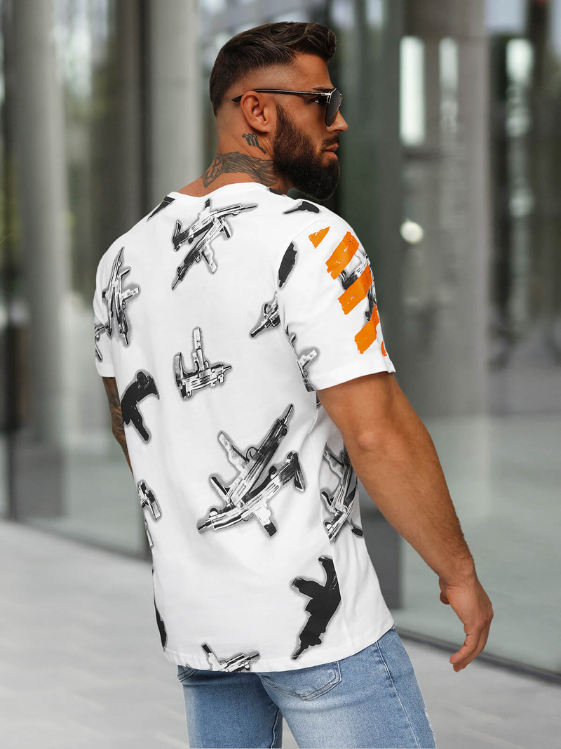 Vīriešu T-krekls Balts OZONEE O/MPO3471