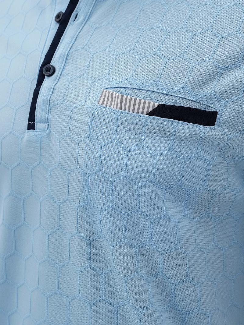 Vīriešu polo krekls debesu zila OZONEE O/QQ923