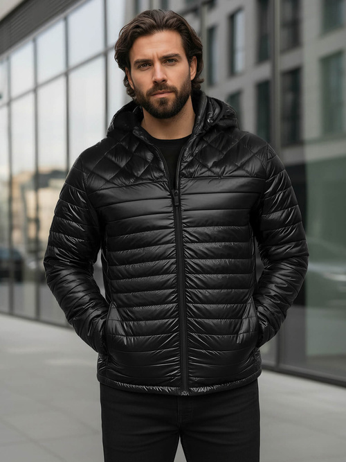 Vīriešu jaka melna OZONEE JS/16M9328/392BZ