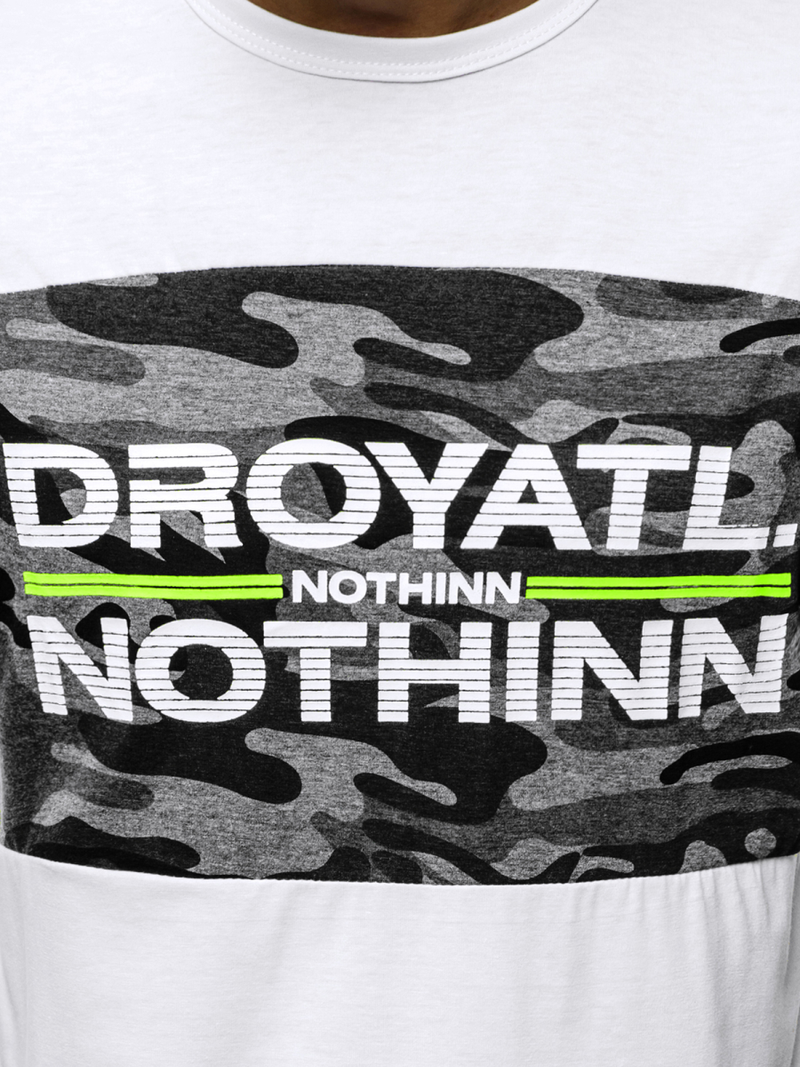 Vīriešu T-krekls balts OZONEE JS/SS10976