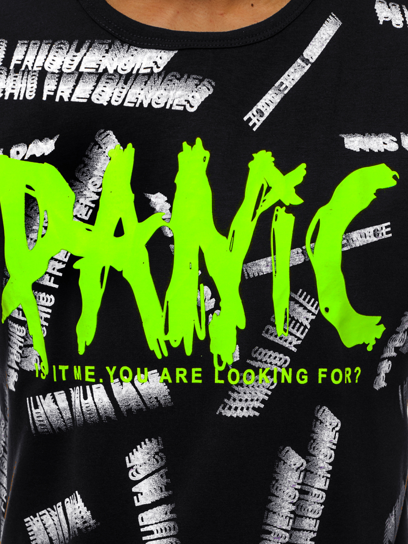 Vīriešu T-krekls melns OZONEE JS/KS1998Z