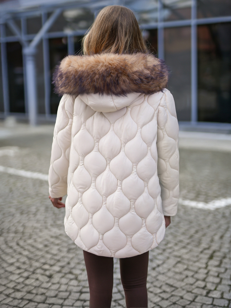 Sieviešu jaka ecru OZONEE JS/5M3226/62B