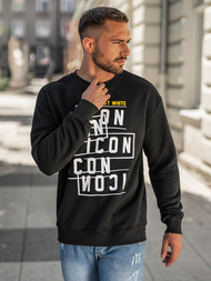 Vīriešu džemperis melns OZONEE JS/8B1763/3