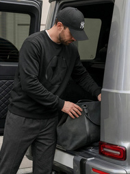 Vīriešu džemperis melns OZONEE JS/8B1991/3