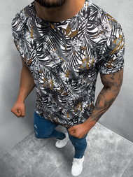 Vīriešu T-krekls balti-melns OZONEE O/BL61