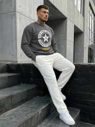 Vīriešu džemperis grafīta OZONEE JS/8B1768/5