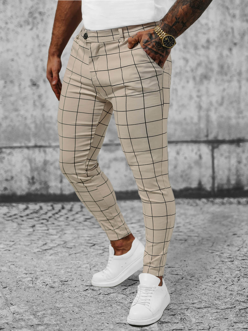 Vīriešu Chino Bikses Smilšu OZONEE O/P4009