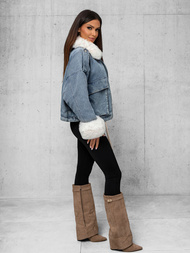 Sieviešu džinsu jaka debesu zila OZONEE JS/11Z8219Z