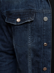 Vīriešu džinsu jaka šerpa tumši zila OZONEE NB/MJ517BSZ