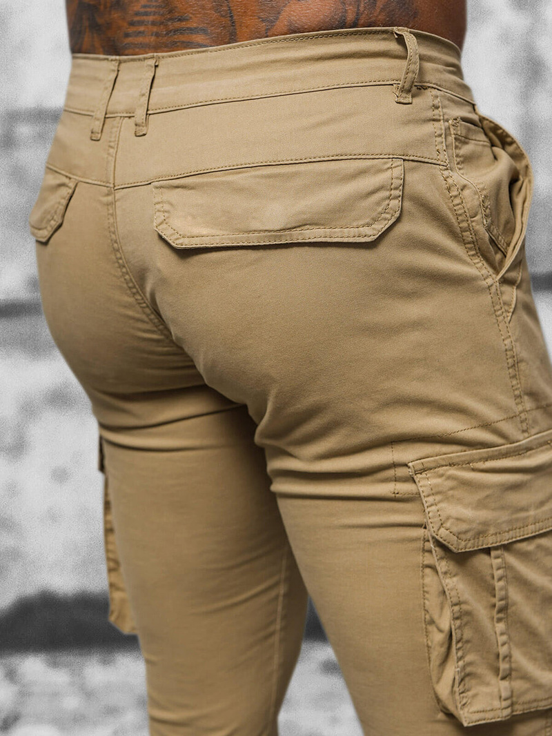 Vīriešu chino jogger bikses smilšu OZONEE NB/MP0202K