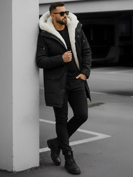 Vīriešu parka melna OZONEE JS/5M120/392Z