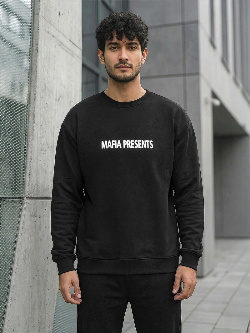 Vīriešu džemperis melns OZONEE JS/65B3919/3Z