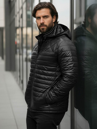 Vīriešu jaka melna OZONEE JS/16M9328/392BZ