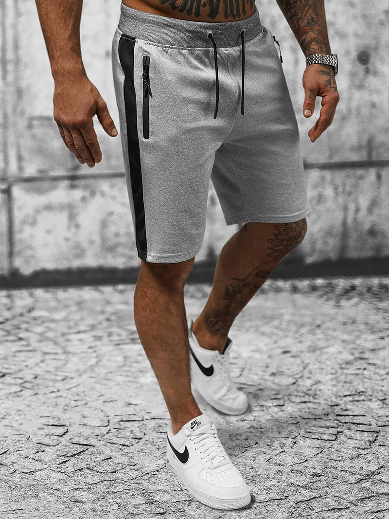 Vīriešu sporta šorti pelēks OZONEE JS/8K281
