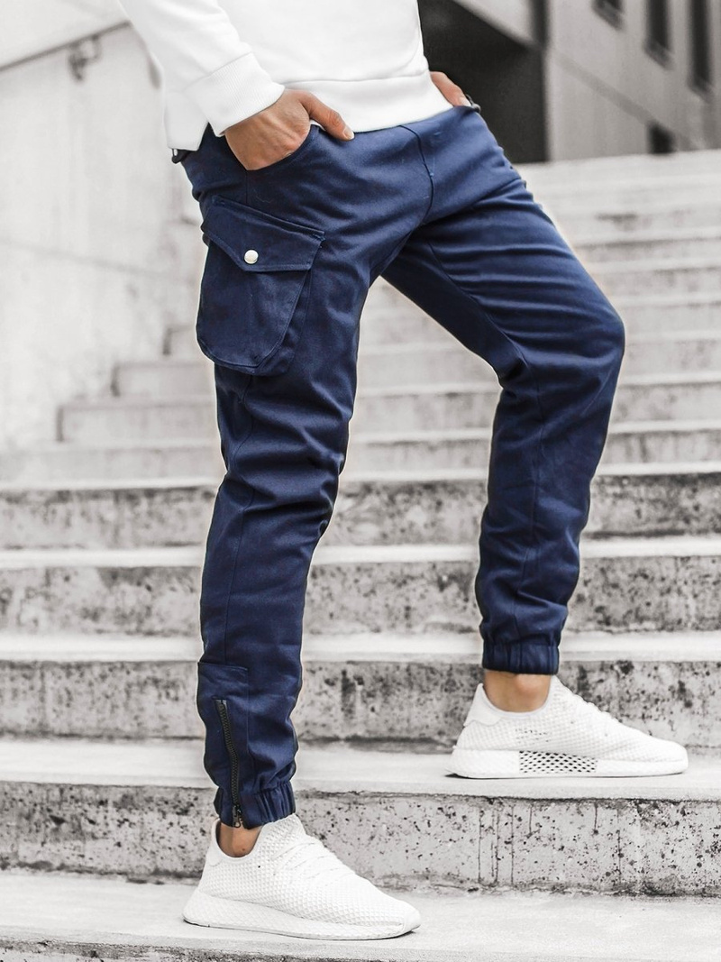 Vīriešu jogger bikses tumši zilas OZONEE A/705