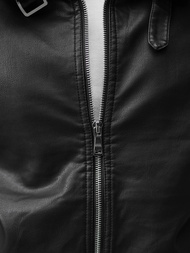 Vīriešu ādas virsjaka melna OZONEE JB/JP1178Z