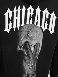 Vīriešu džemperis ar kapuci melna OZONEE JS/21B1903/3