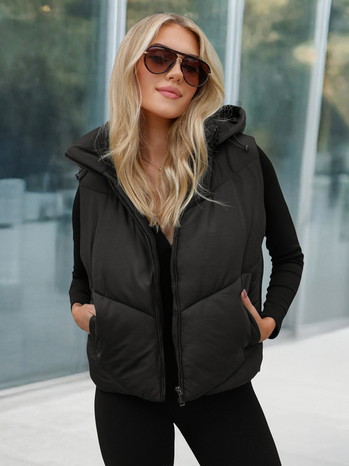 Sieviešu veste melna OZONEE JS/16M9291/392