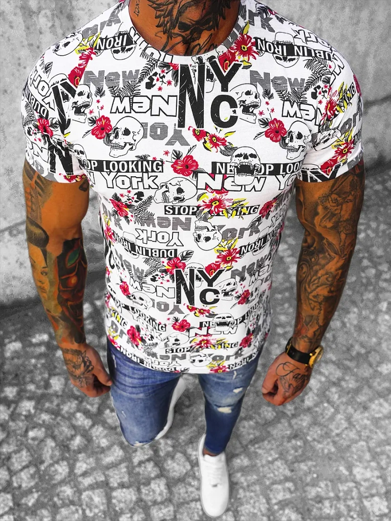 Vīriešu T-krekls Krāsains OZONEE O/BL63