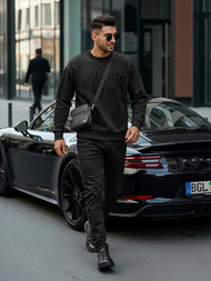 Vīriešu džemperis melns OZONEE JS/8B1953/3