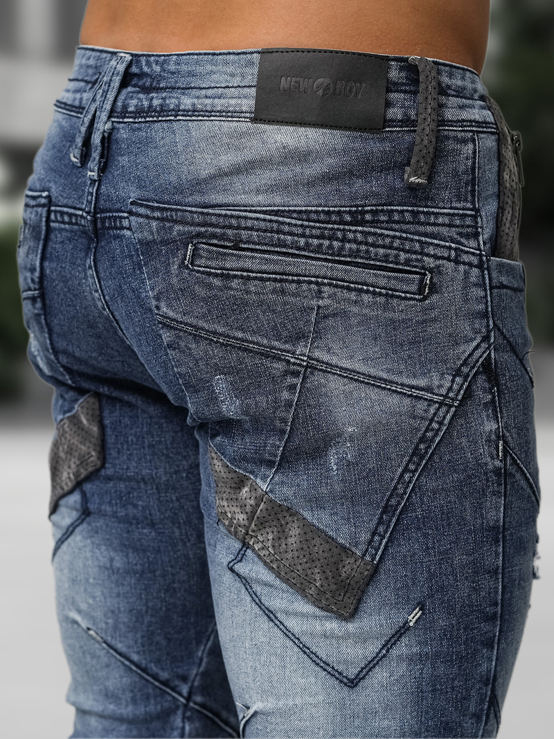 Vīriešu džinsi debesu zili OZONEE NB/MP0045BZ