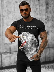 Vīriešu T-krekls Melns OZONEE O/T127/3Z