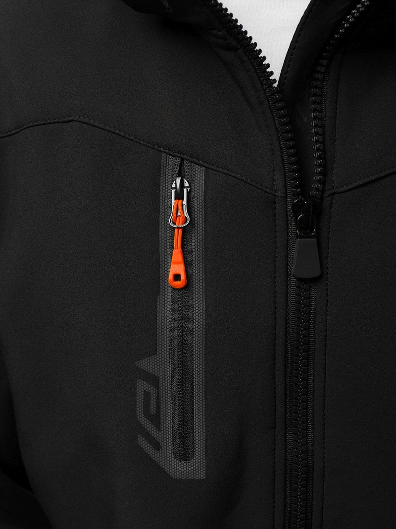 Vīriešu softshell virsjaka melni-oranža OZONEE GE/12268