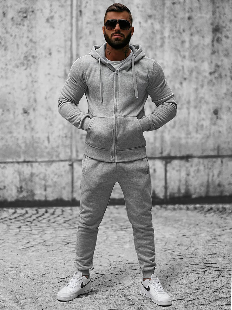 Vīriešu treniņtērps pelēks OZONEE JS/XW2008