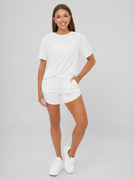 Sieviešu velūra treniņtērpa komplekts balts OZONEE JS/35C1717/1